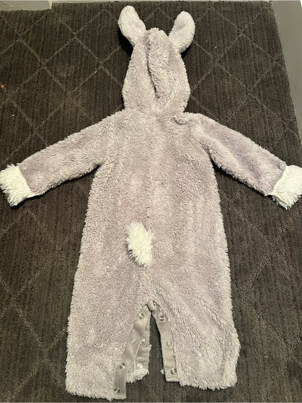 Pottery Barn Kids Baby Bunny Plush Hooded Costume - Pink & Light Gray Size 6-12M - Picture 5 of 5